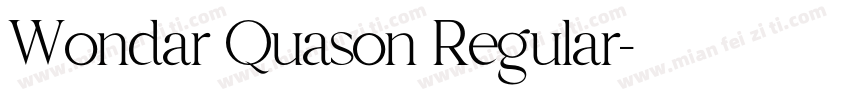 Wondar Quason Regular字体转换